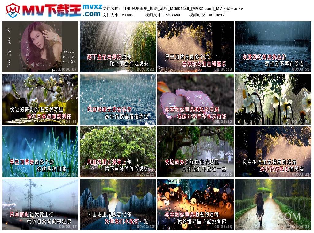 门丽-风里雨里_国语_流行_MD501449